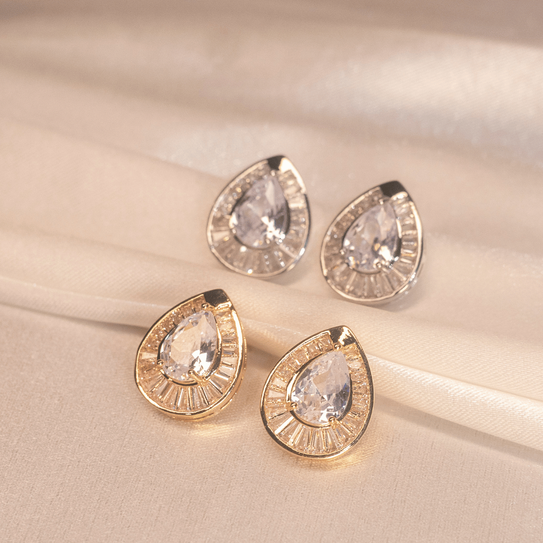 Brinco de Gota Baguetes em volta