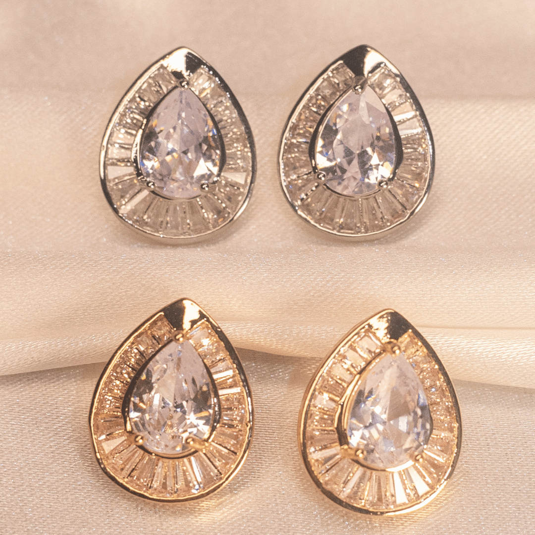 Brinco de Gota Baguetes em volta