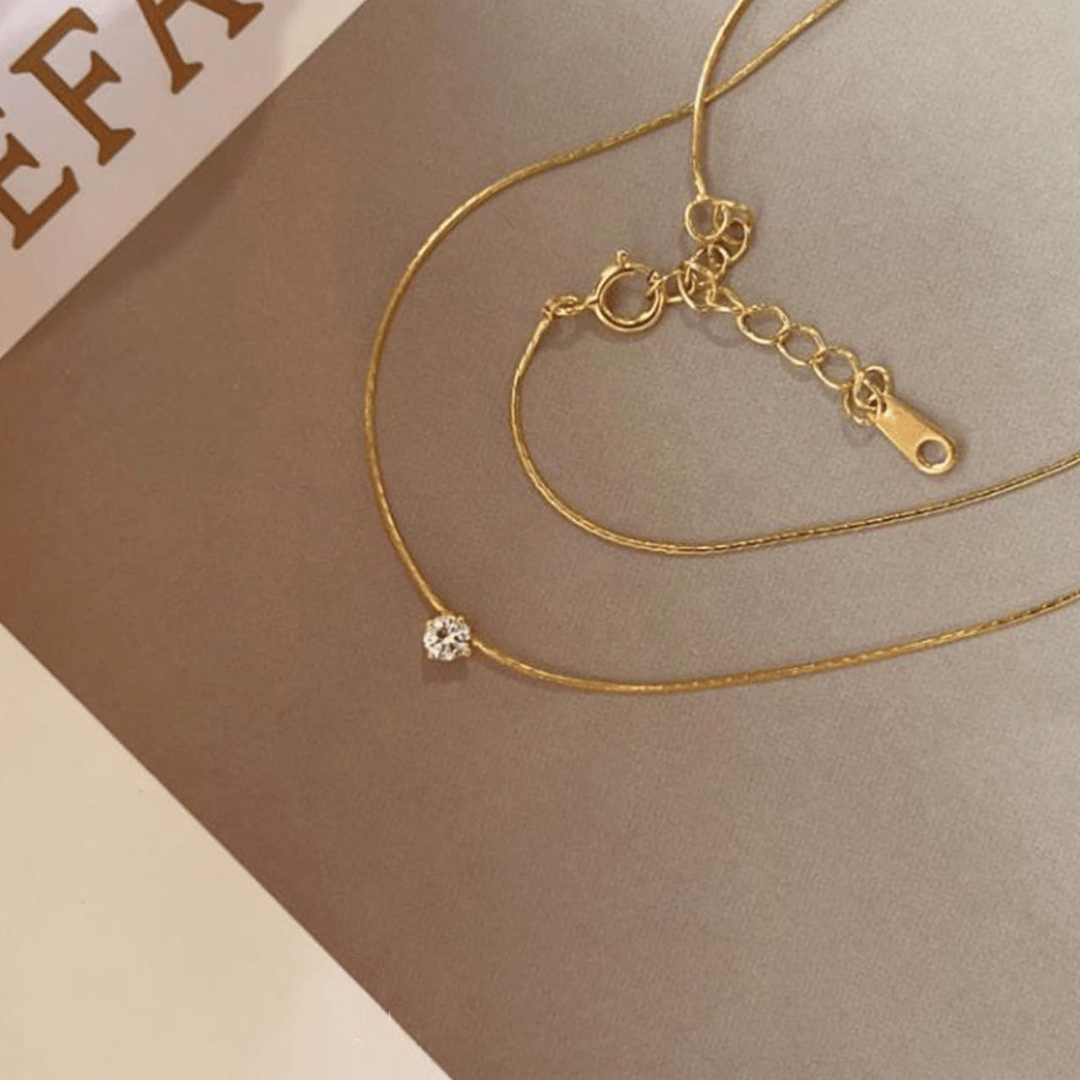 Colar Ponto de Luz Mini - Aço com banho de Ouro