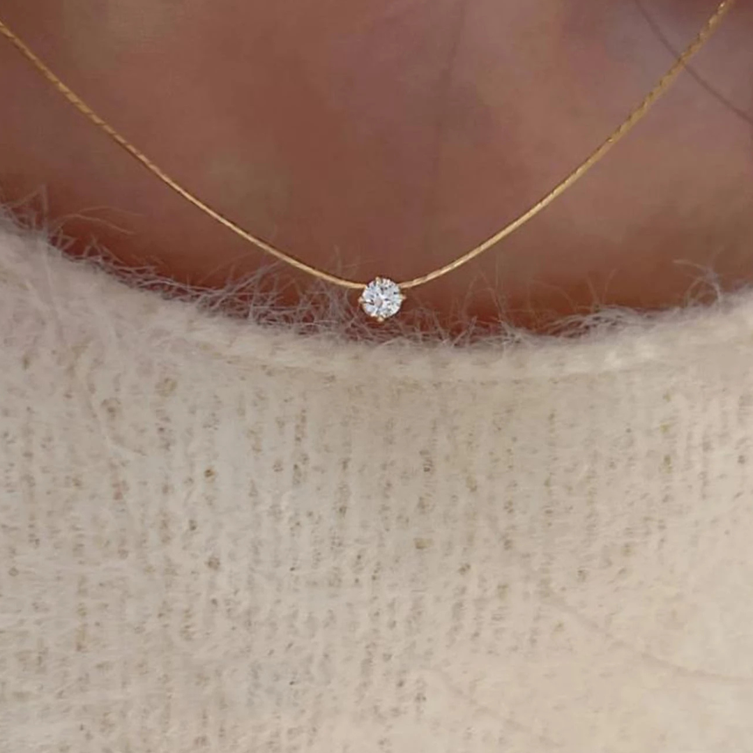 Colar Ponto de Luz Mini - Aço com banho de Ouro