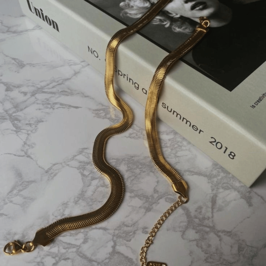 Pulseira de Malha - Aço Inox com Banho