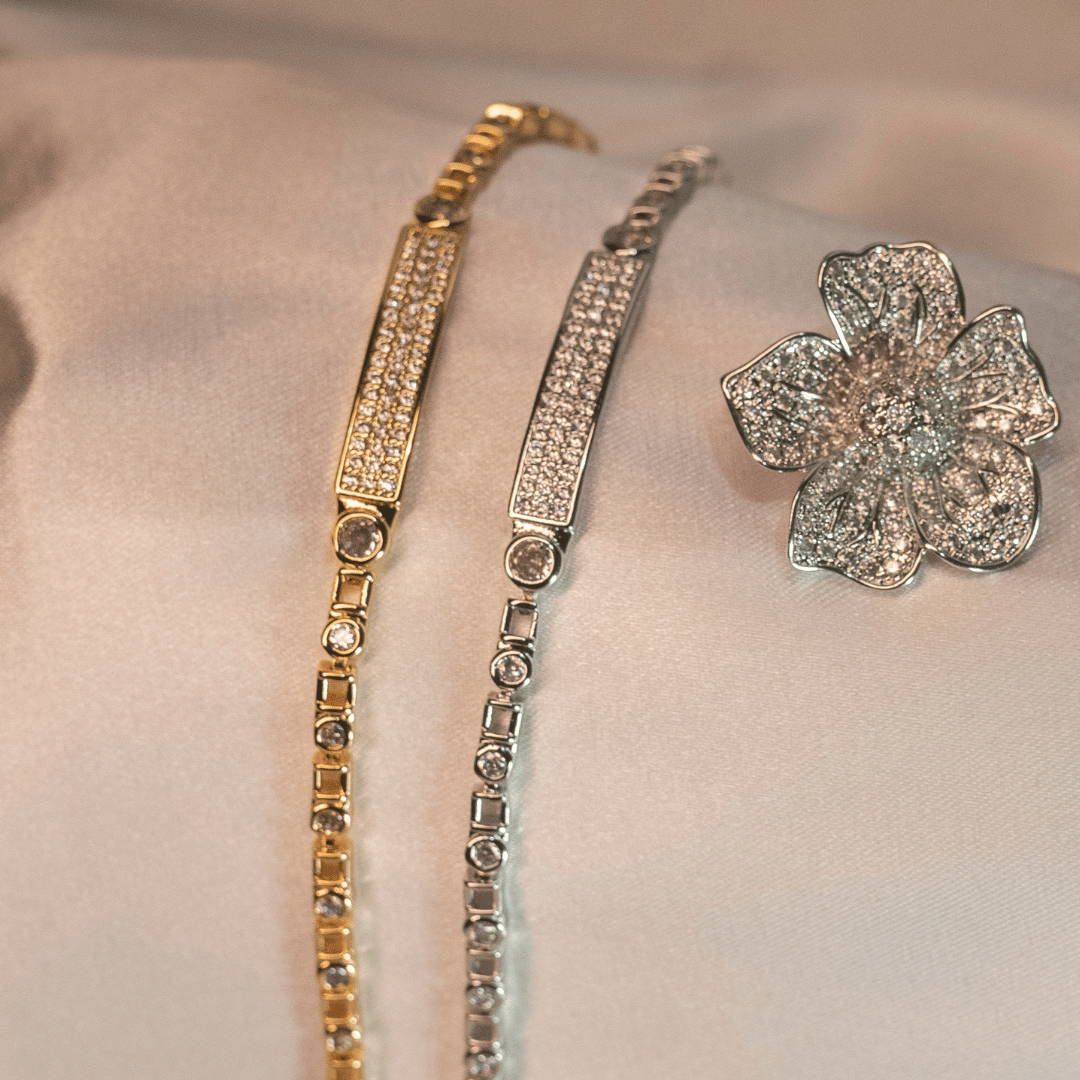 Pulseira de Chapinha cravejada