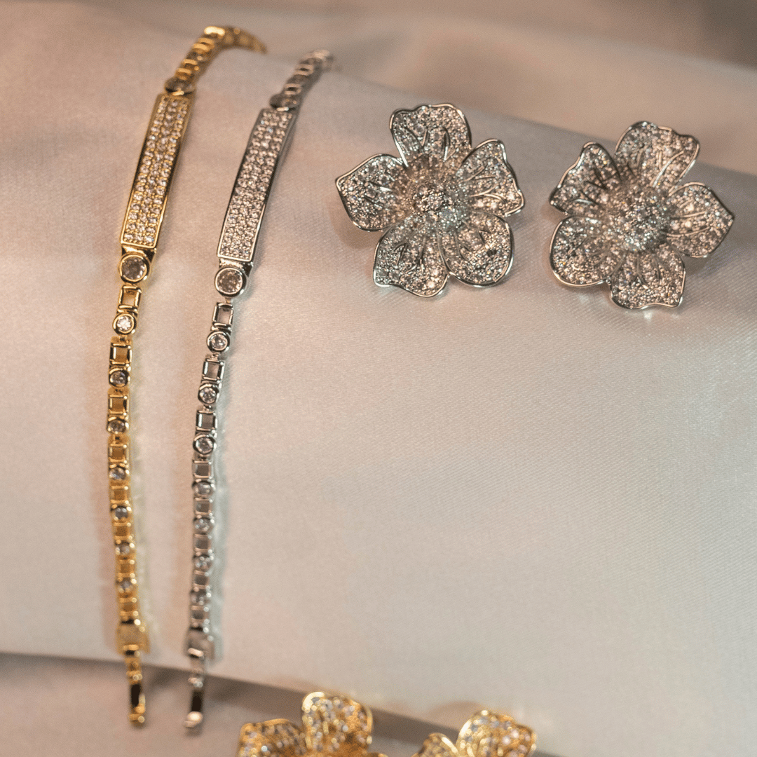 Pulseira de Chapinha cravejada