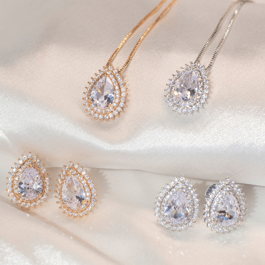 Conjunto de Gota cravejada em volta