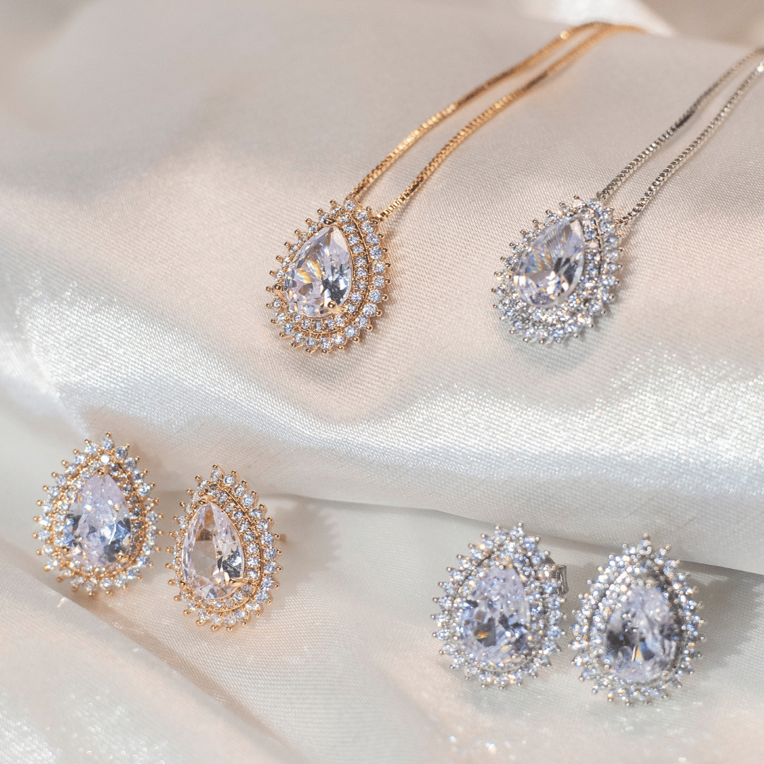 Conjunto de Gota cravejada em volta