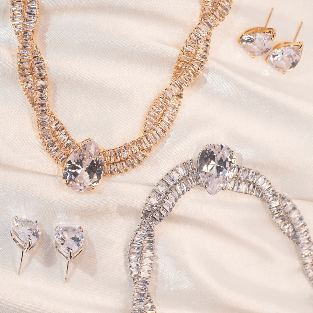 Conjunto em Zircônias Gota