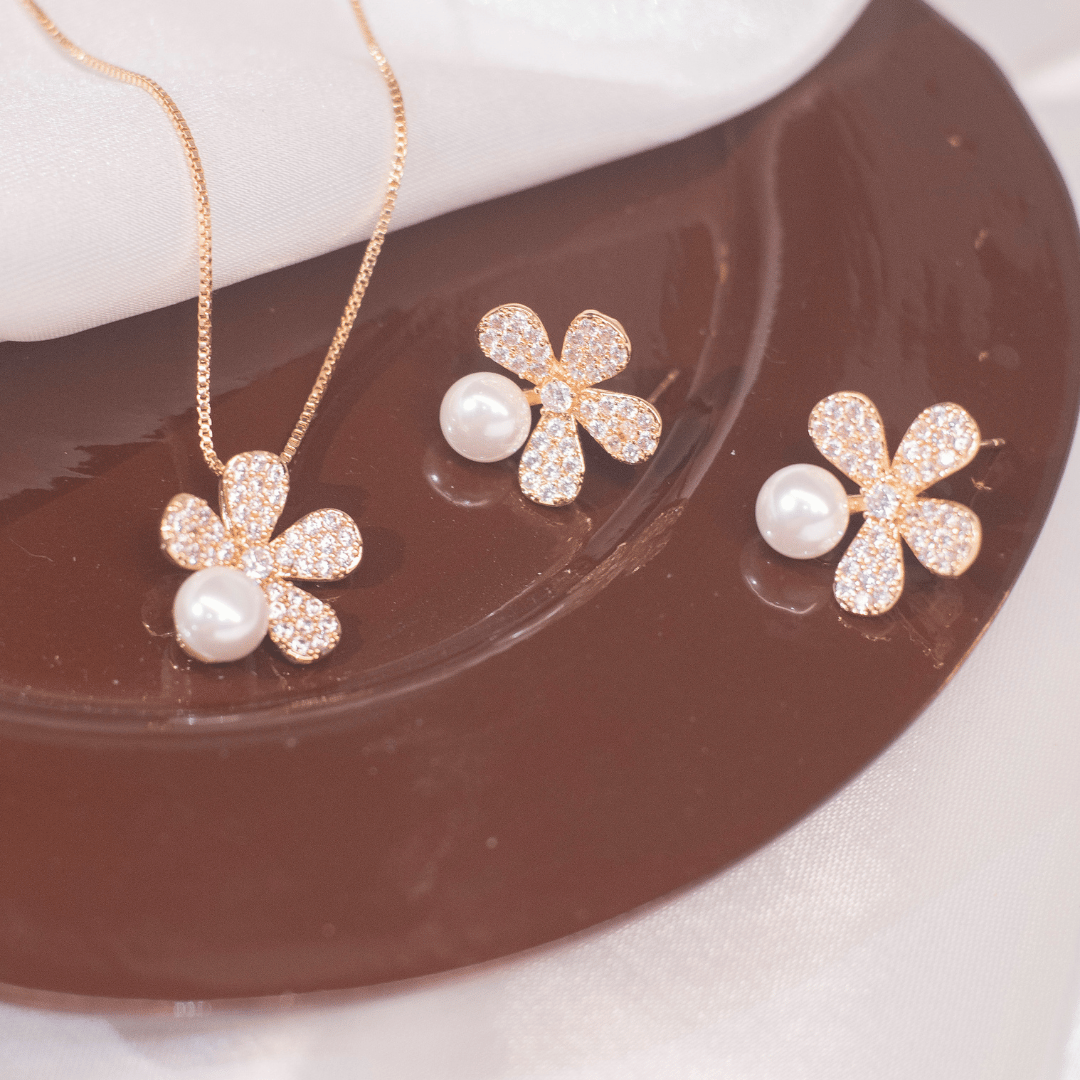 Conjunto Flor e Pérola