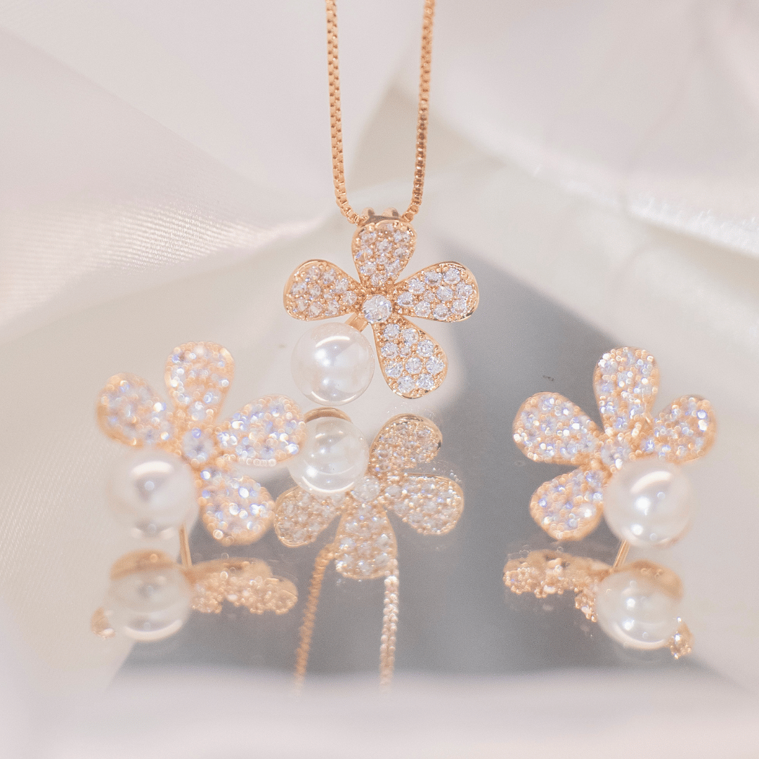 Conjunto Flor e Pérola
