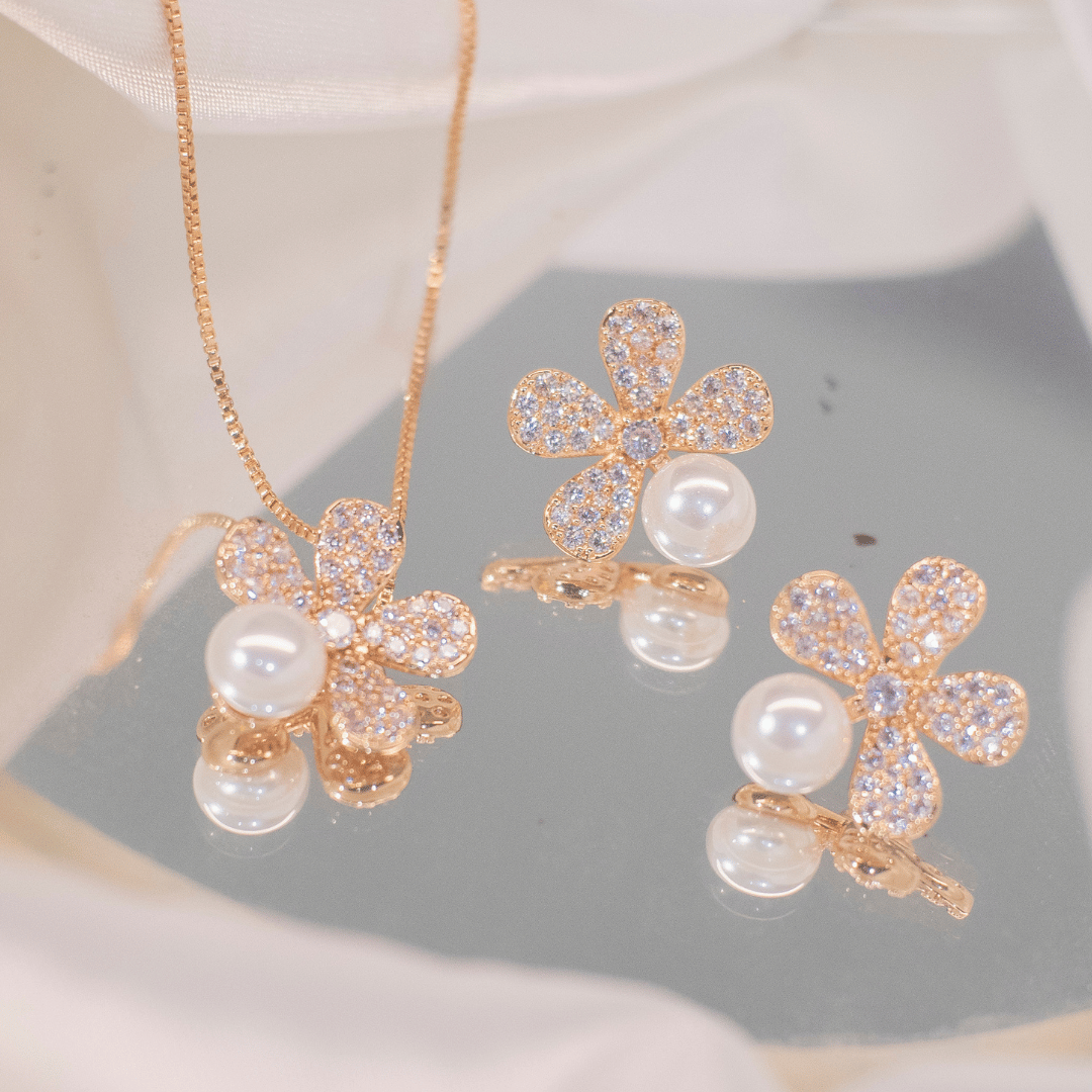Conjunto Flor e Pérola