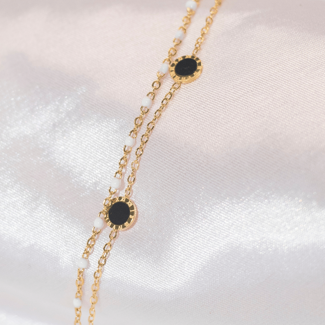 Pulseira Numero Romano - Aço inox com Banho