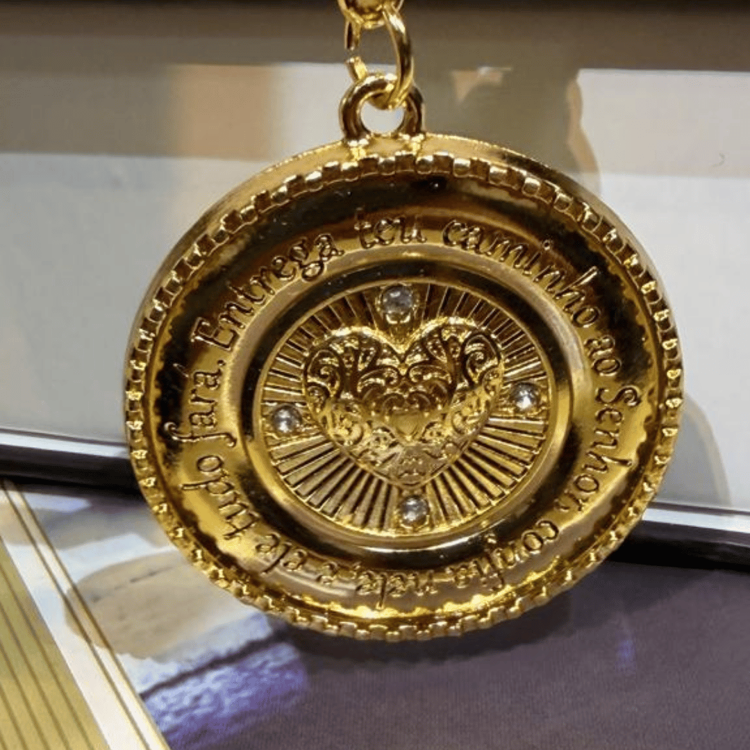 Corrente Cartier redonda Pingente Medalha