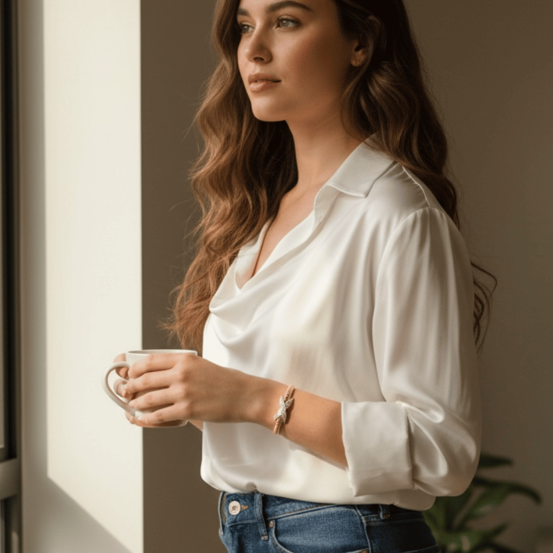 Bracelete em X mix de banhos