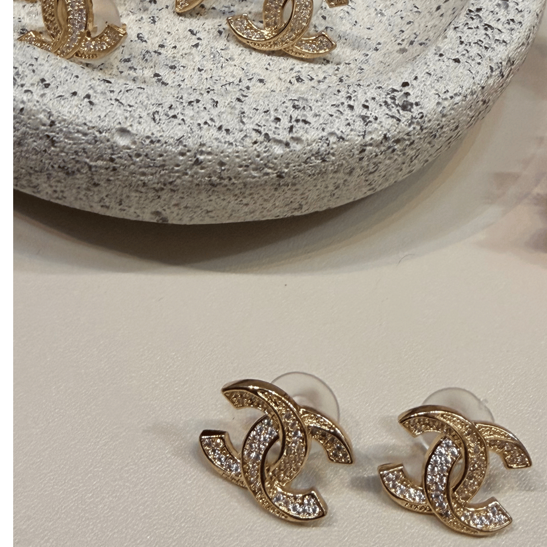 Brinco Inspiração Cravejado - Banhado a Ouro