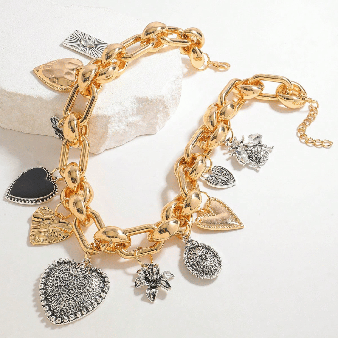 Colar Pingentes Bijuteria Fina