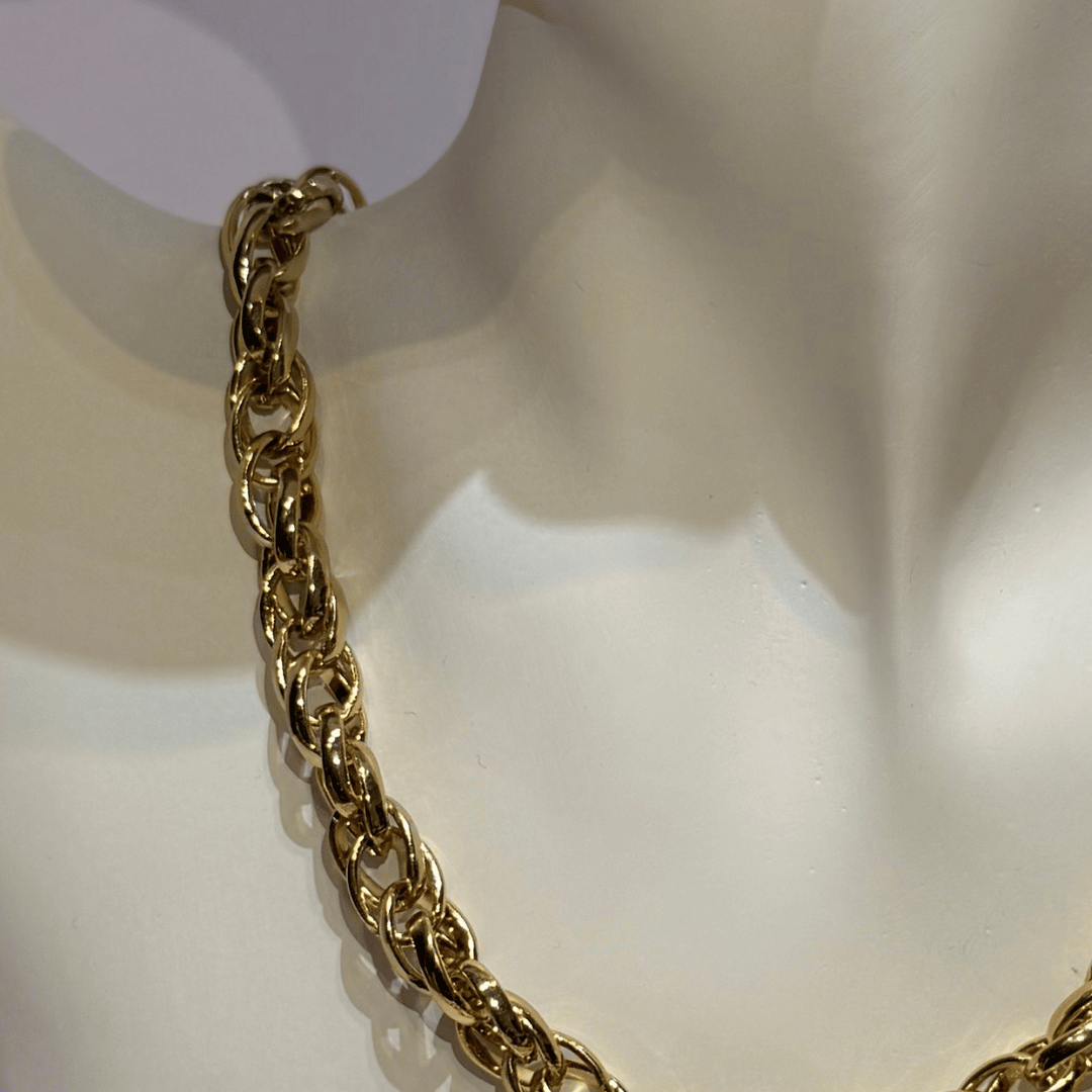 Colar em elos entrelaçados 45cm 10mm