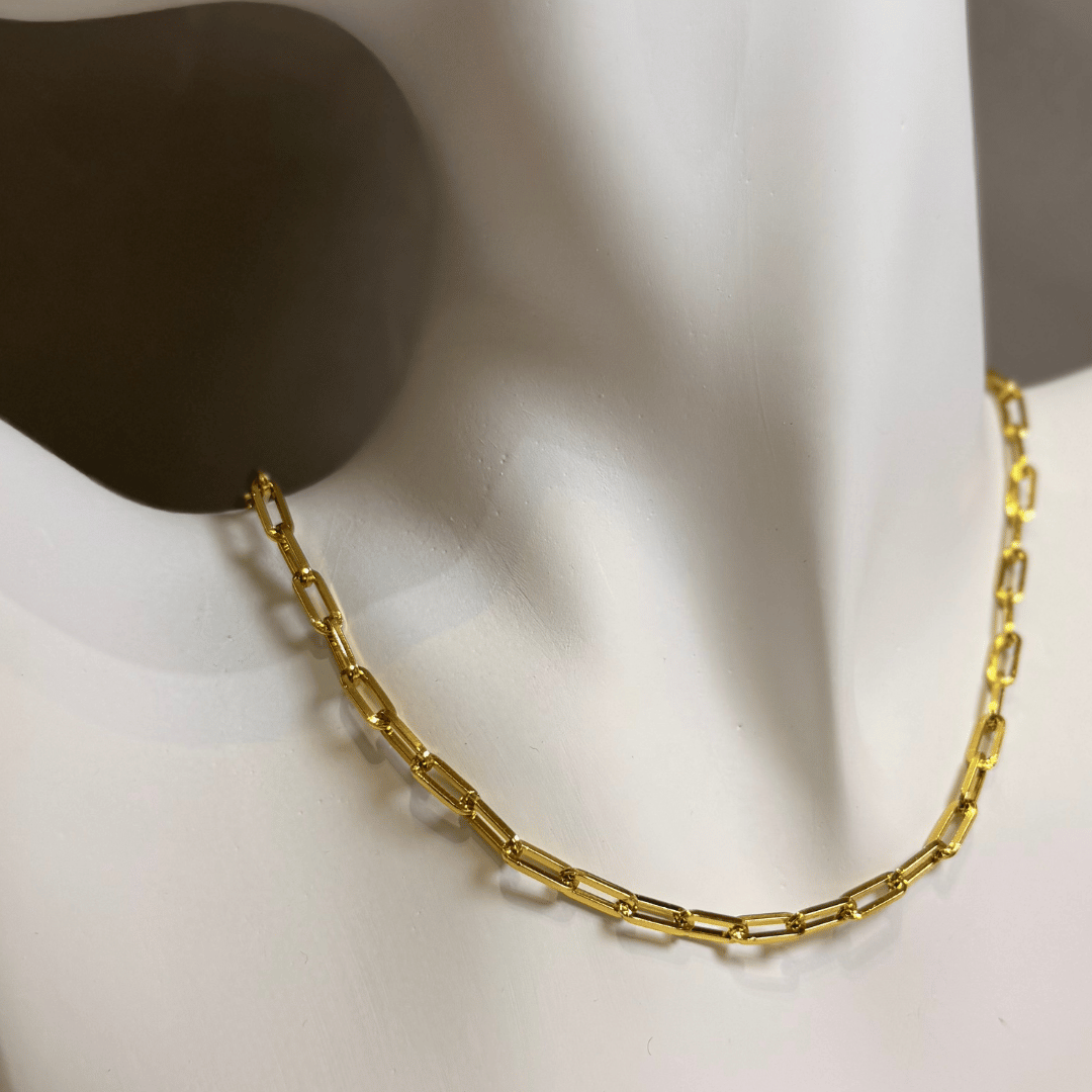 Choker Cartier 4mm 45cm - Banho Ouro