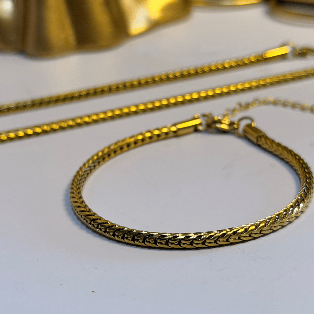 Pulseira Fio redondo - Aço com Banho