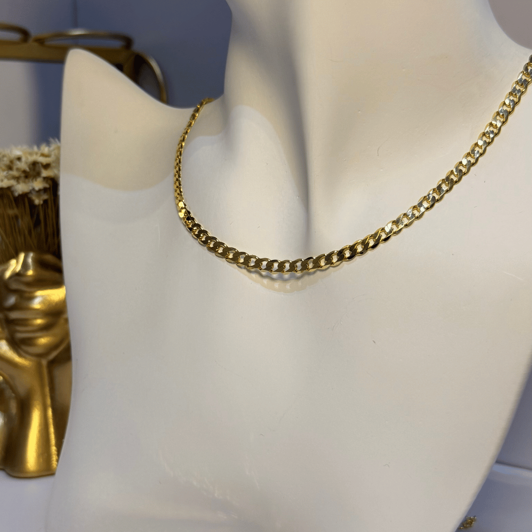 Choker Elos Grumet 4mm - Banho de Ouro