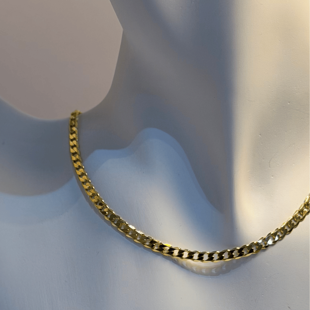 Choker Elos Grumet 4mm - Banho de Ouro