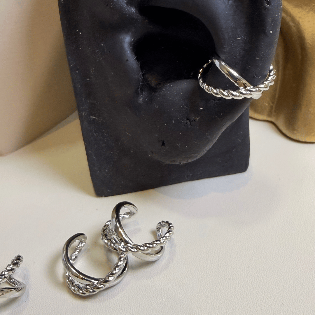 Piercing Fake X , venda o Par - Banho de ouro