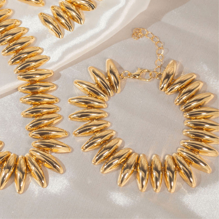 Pulseira de Pontas - Banho de Ouro