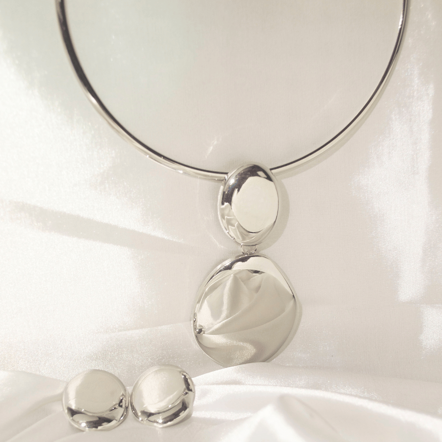 Conjunto Aro Brinco Oval Liso - Banho de Ouro