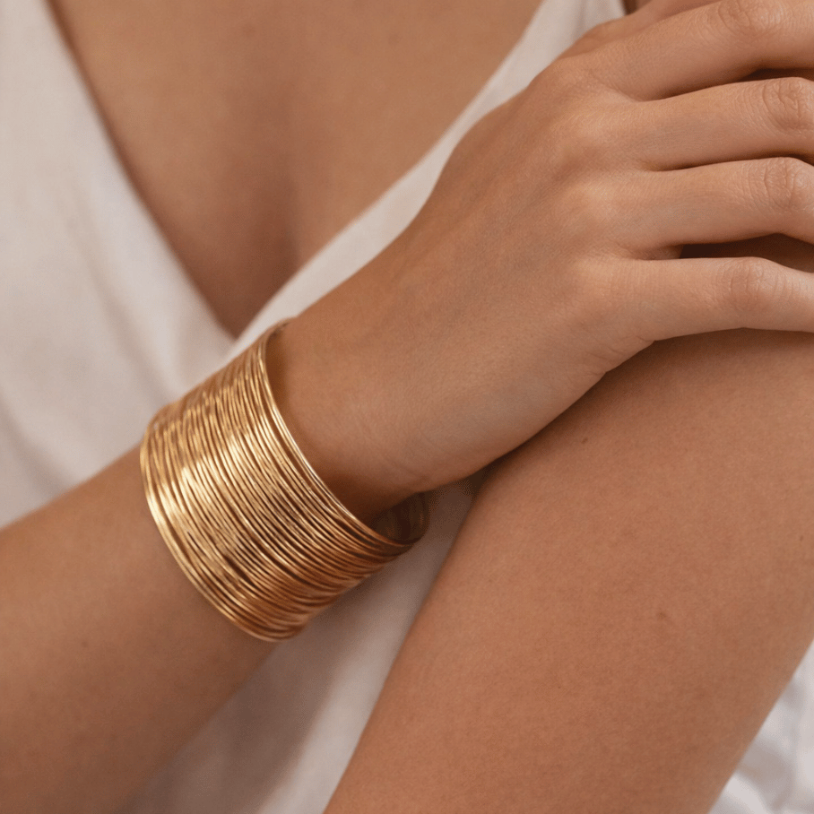 Bracelete Aros - Banho Ouro