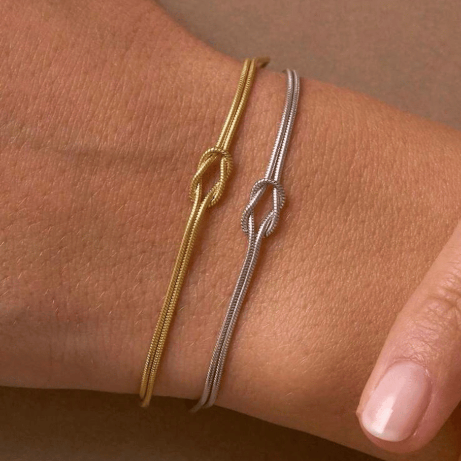 Pulseira Infinito  - Aço com Banho