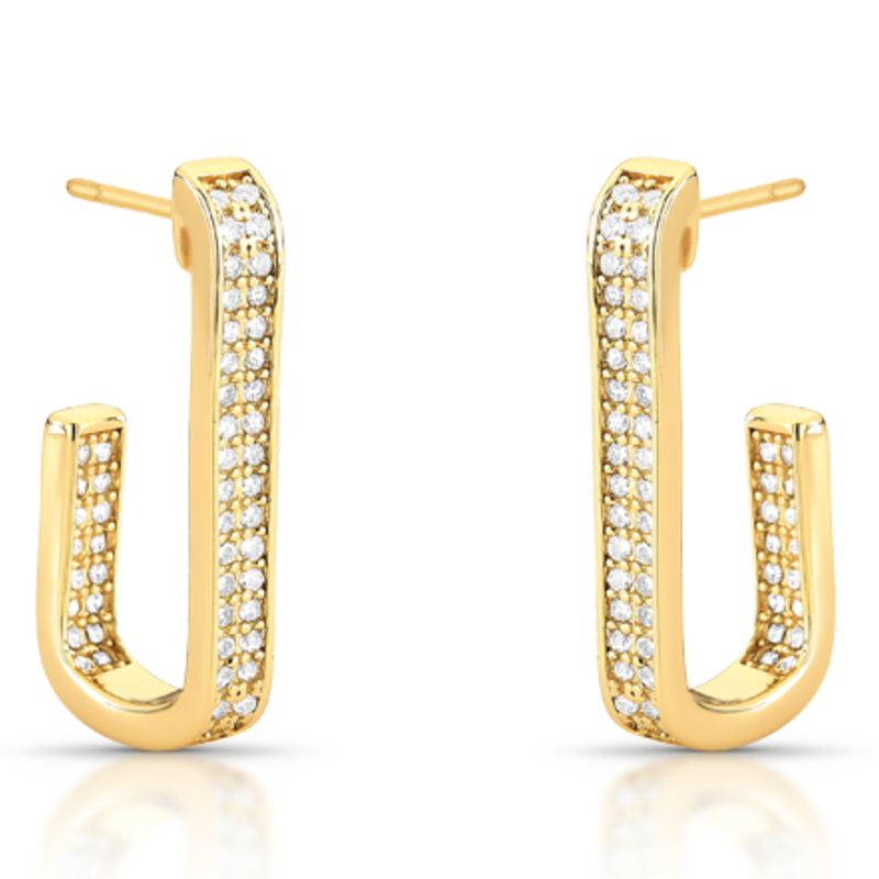 ARGOLA MICRO ZIRCONIA RETANGULAR G