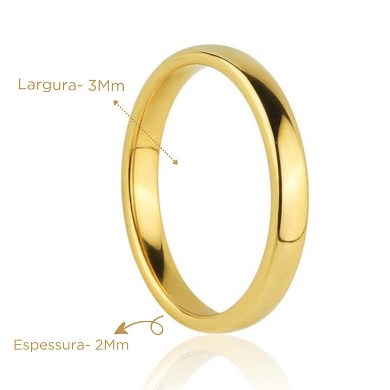 ALIANÇA 3MM TRADICIONAL