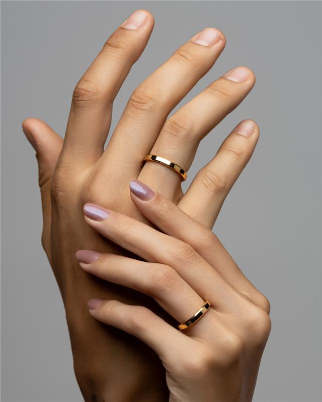 ALIANÇA 3MM CHANFRADA