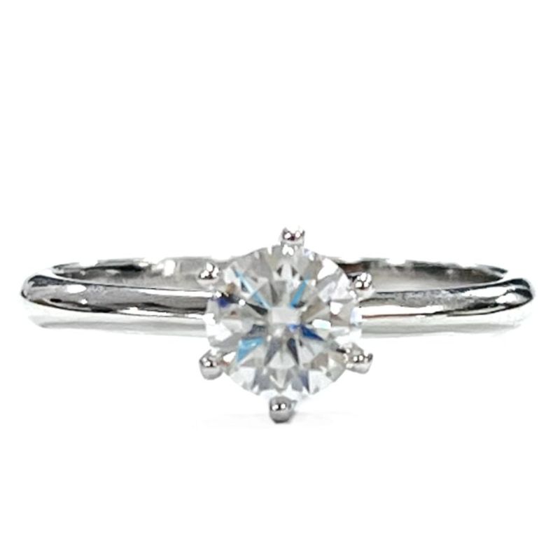 ANEL MOISSANITE SOLITÁRIO PRATA