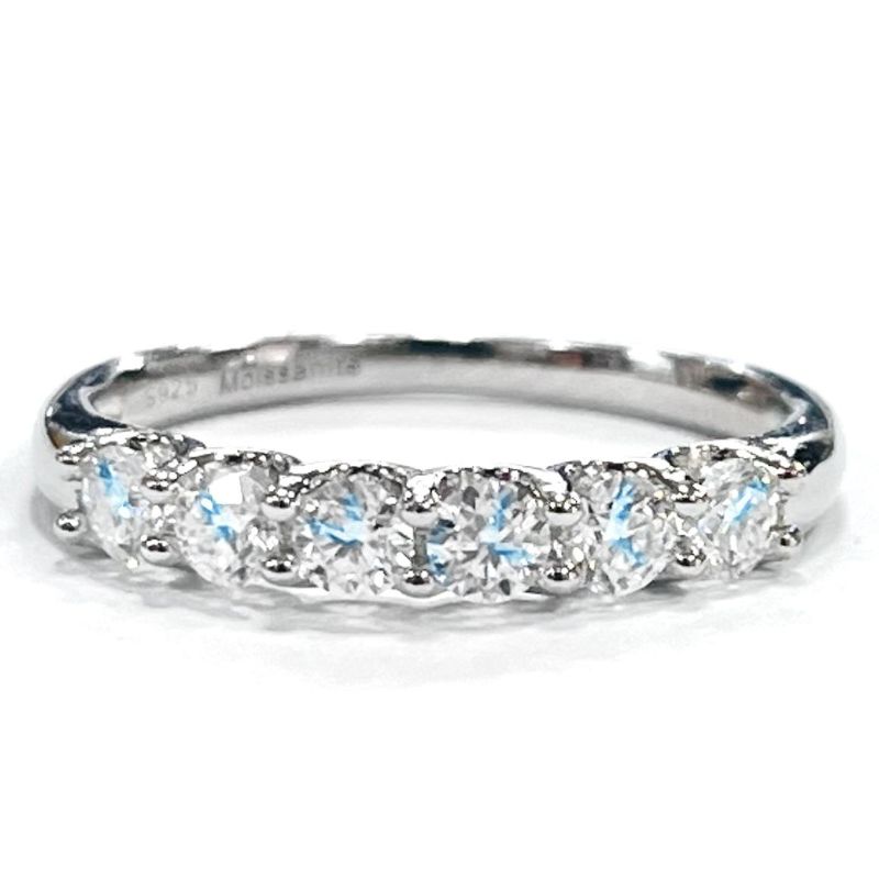 ANEL MOISSANITE CRAVEJADO APARADOR PRATA