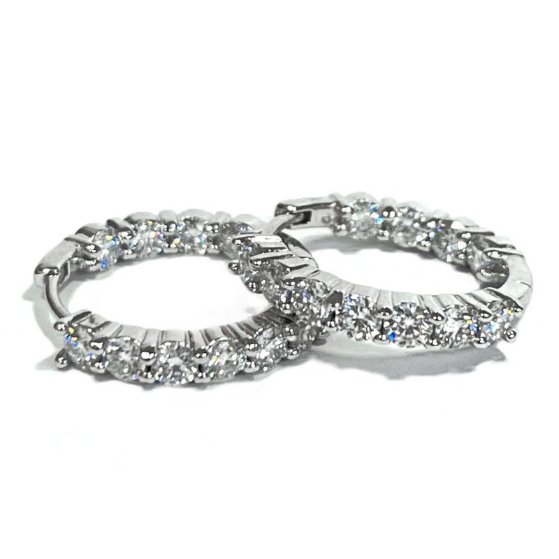 BRINCO MOISSANITE ARGOLA PRATA